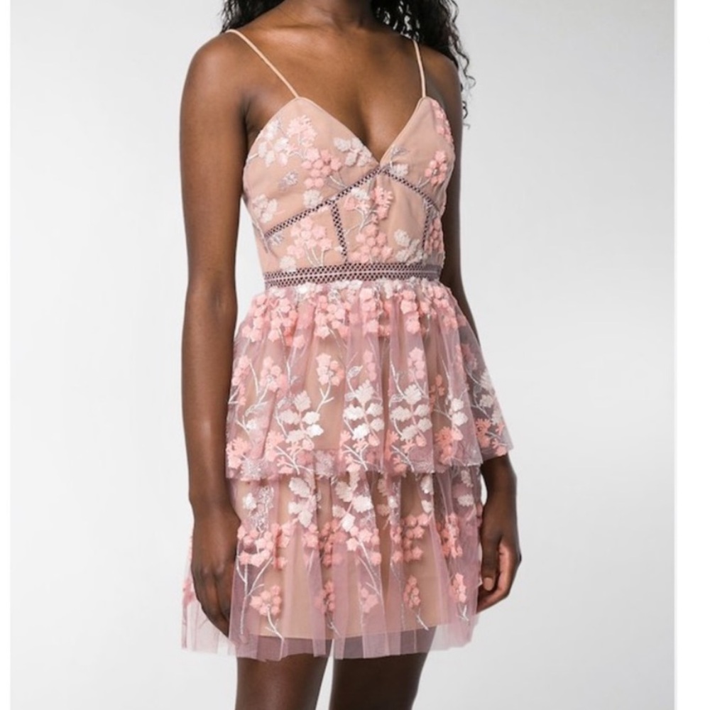 Self Portrait - Sequin-Embroidered Dress